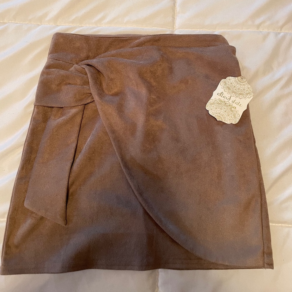 Suede mini shirt